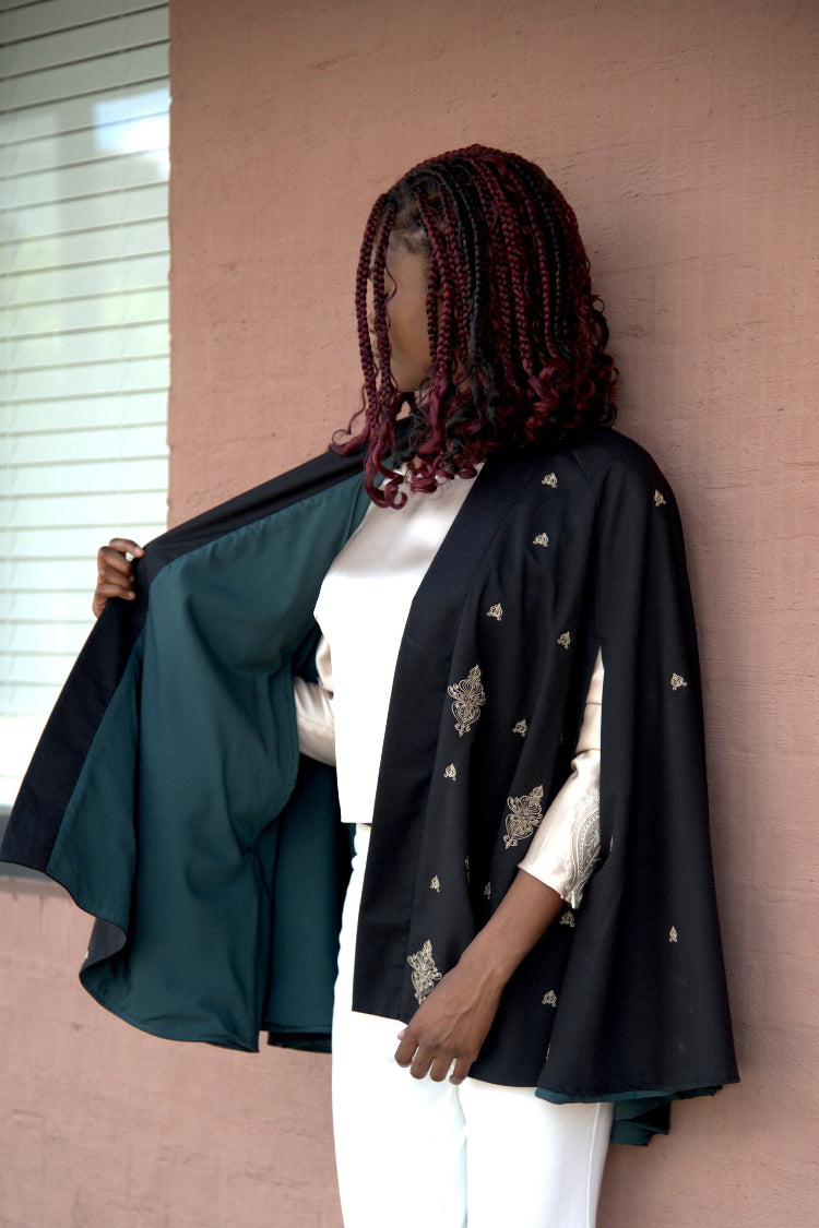 Black Silver Cape 10