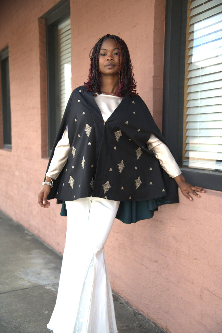 Black Silver Cape 9