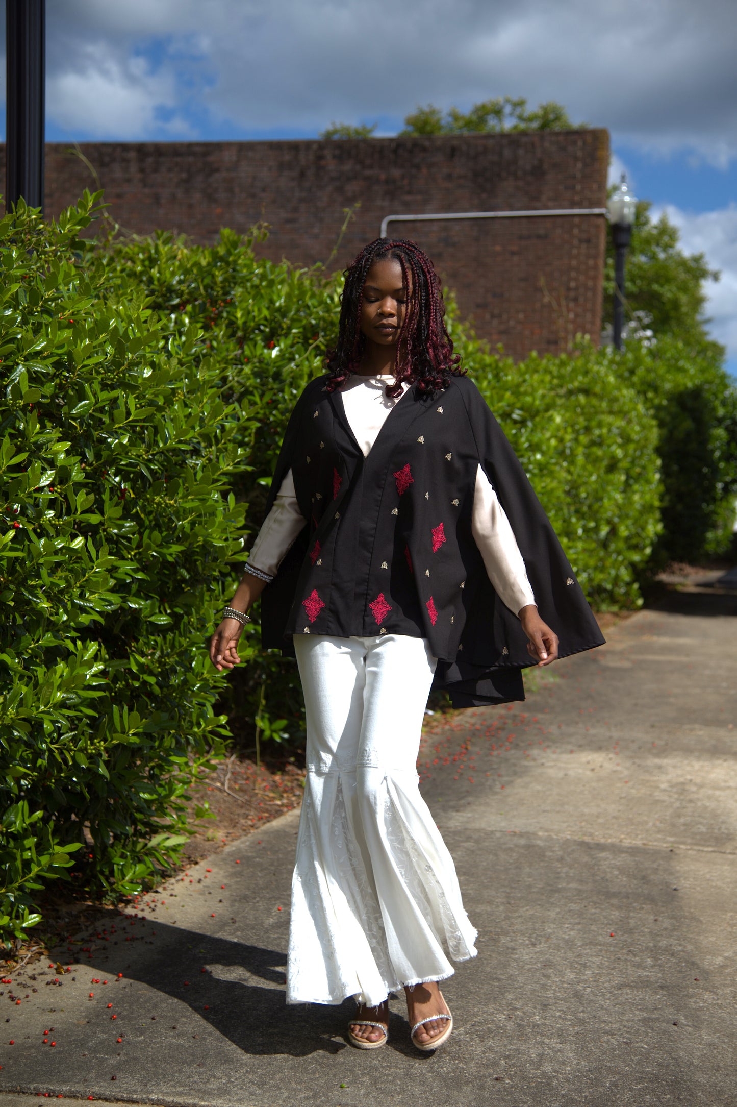 Black & Fuchsia Cape