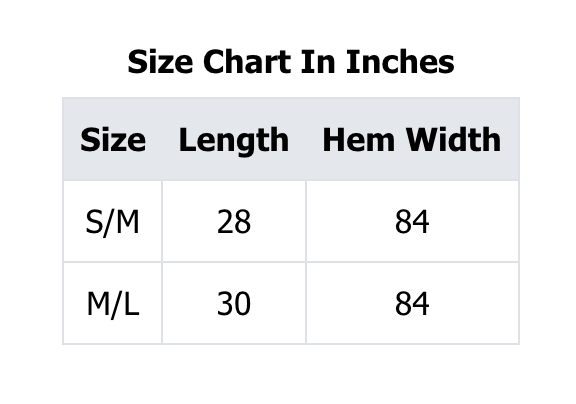 Cape Size Chart