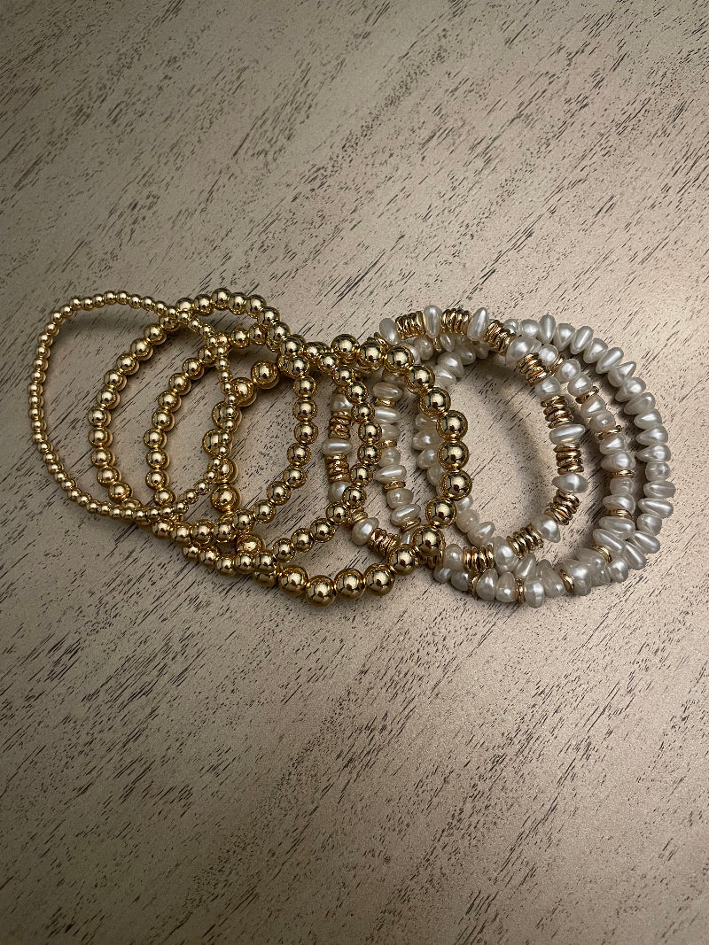 Gold Multi Beaded Bracelet