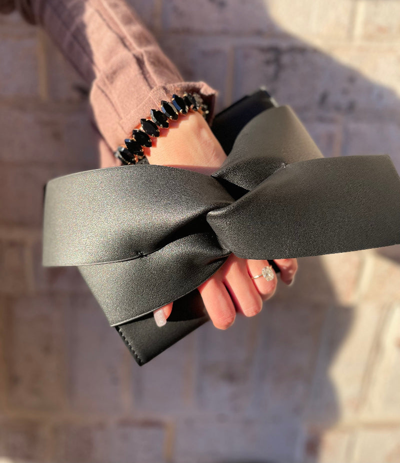 Black Clutch and Bracelet Gift Set