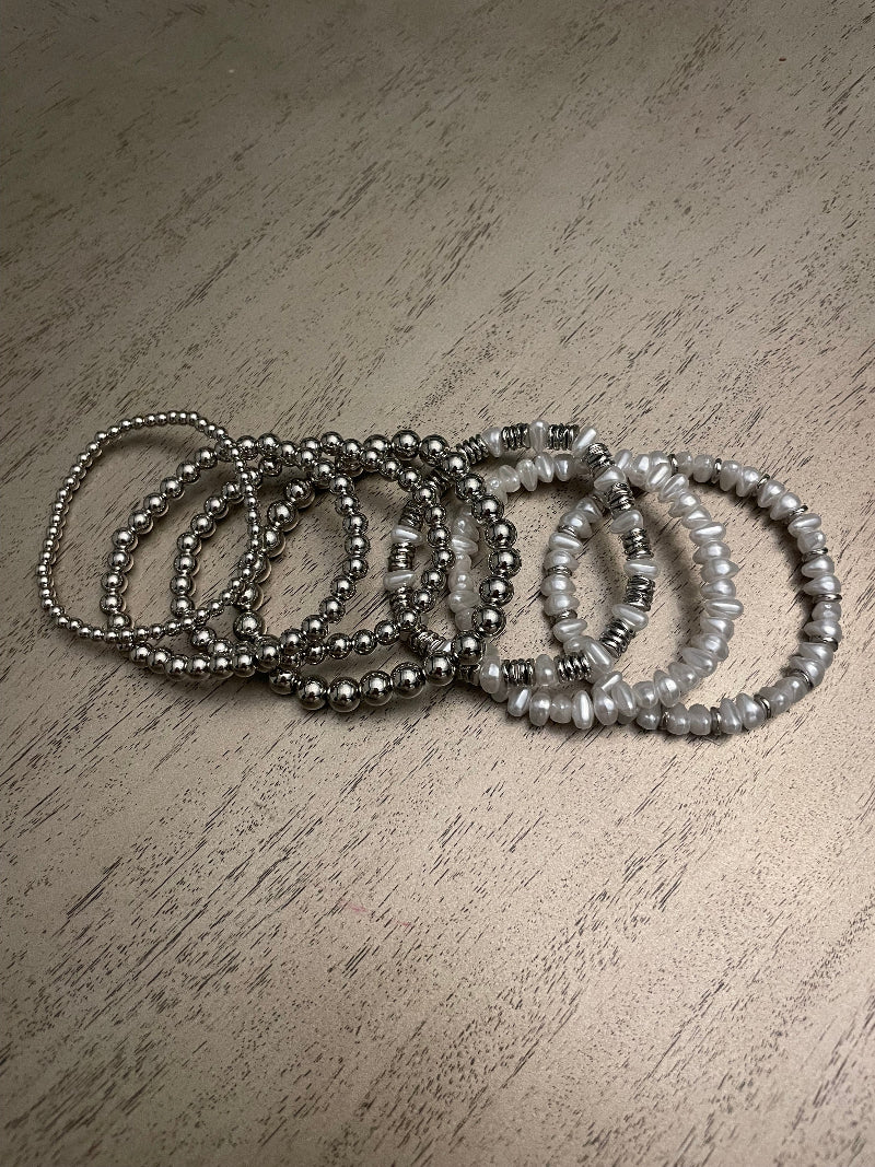 Silver Beaded Bracelet