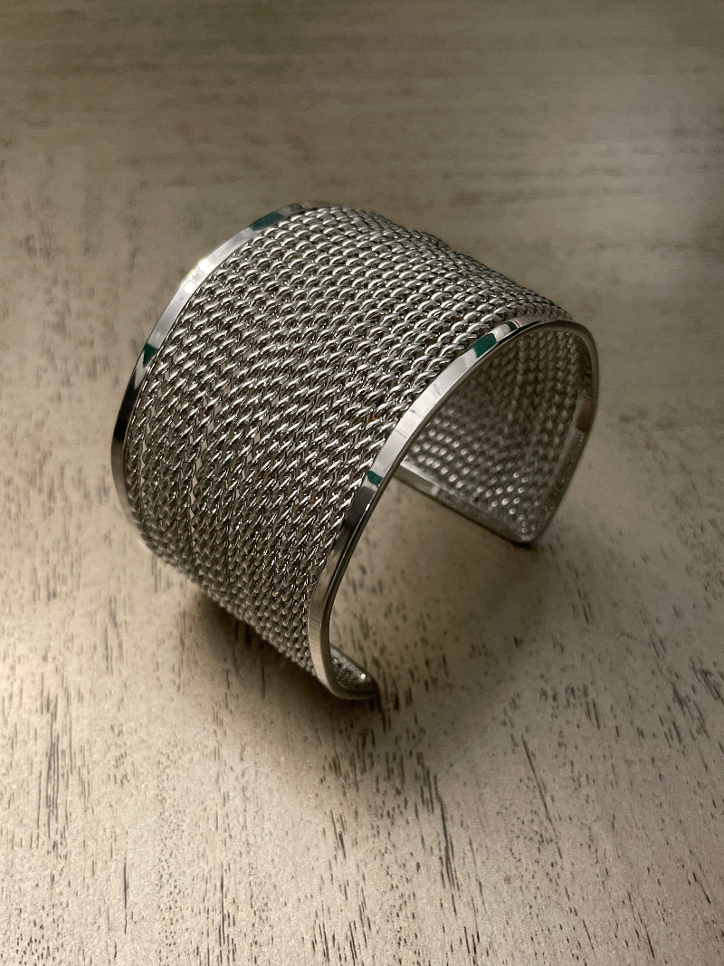 Silver Bangle Cuff Bracelet