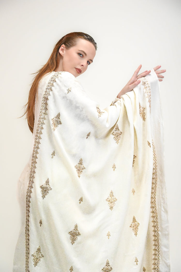 Cream & Gold Shawl