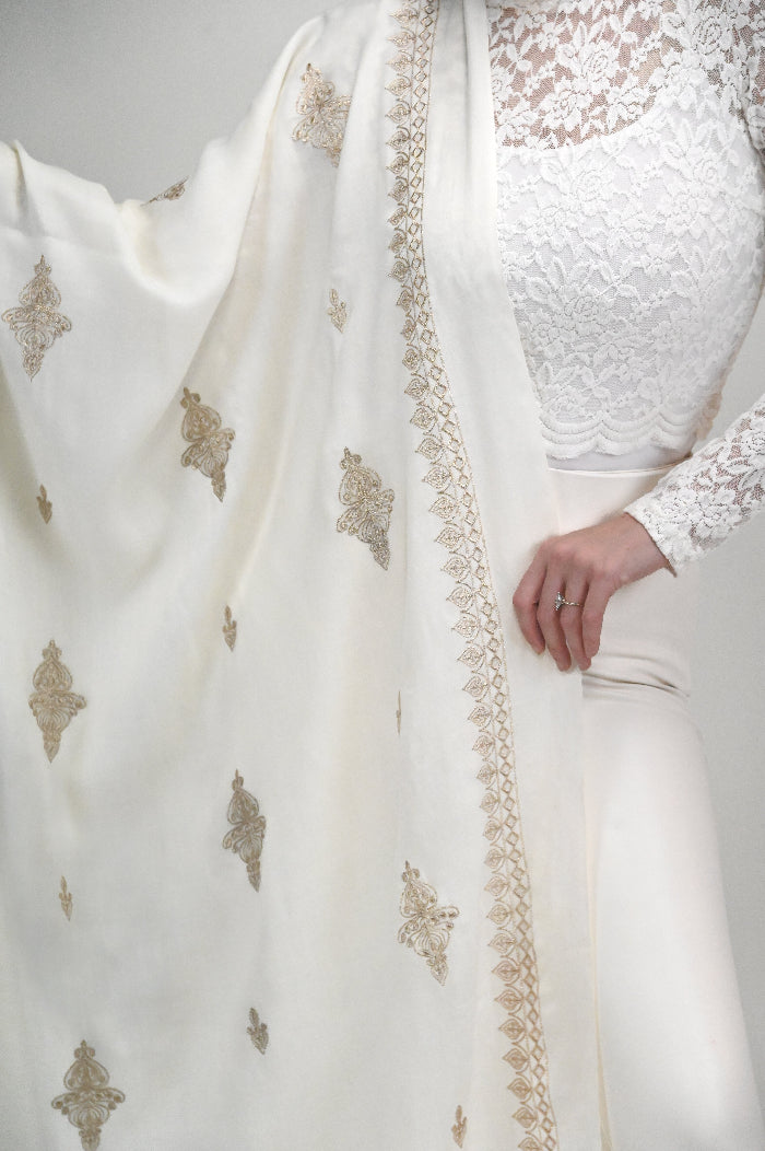 Cream & Gold Shawl