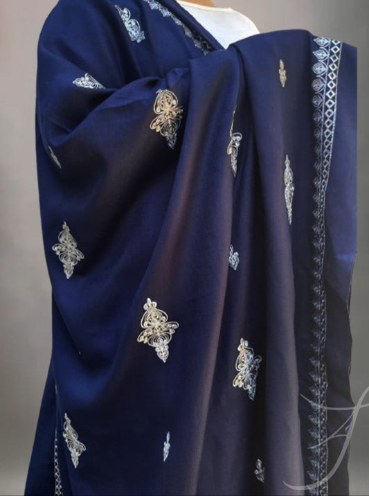 Navy & Silver Shawl